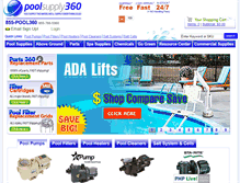 Tablet Screenshot of poolsupply360.com